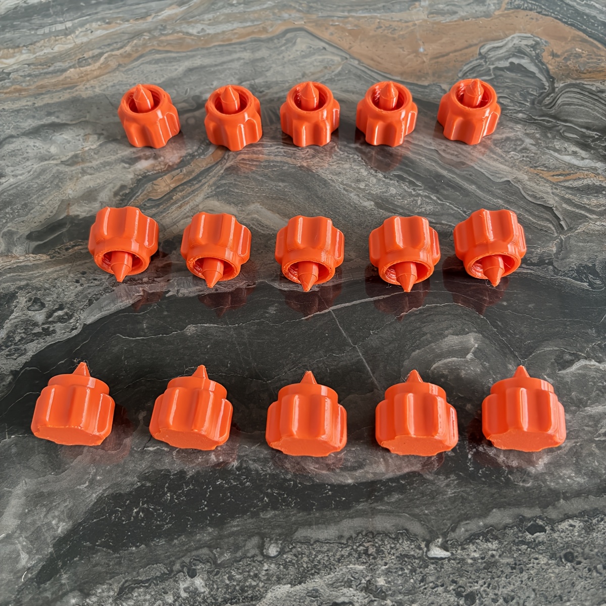 TEMU Lot de 15 bouchons d'étanchéité polygonaux -durcissement pour calibre standard, joints améliorés -fuite et -gaspillage, bouchons de tube