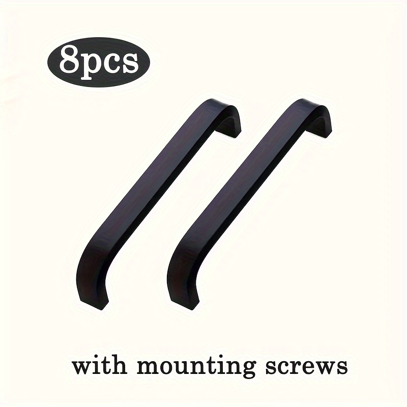 Temu 8Pcs Of Cabinet Handles For Drawers, Aluminum Cabinet Pulls, Modern Hardware For Kitchen And Bathroom Cabinets, Includes Installation Screws.-image