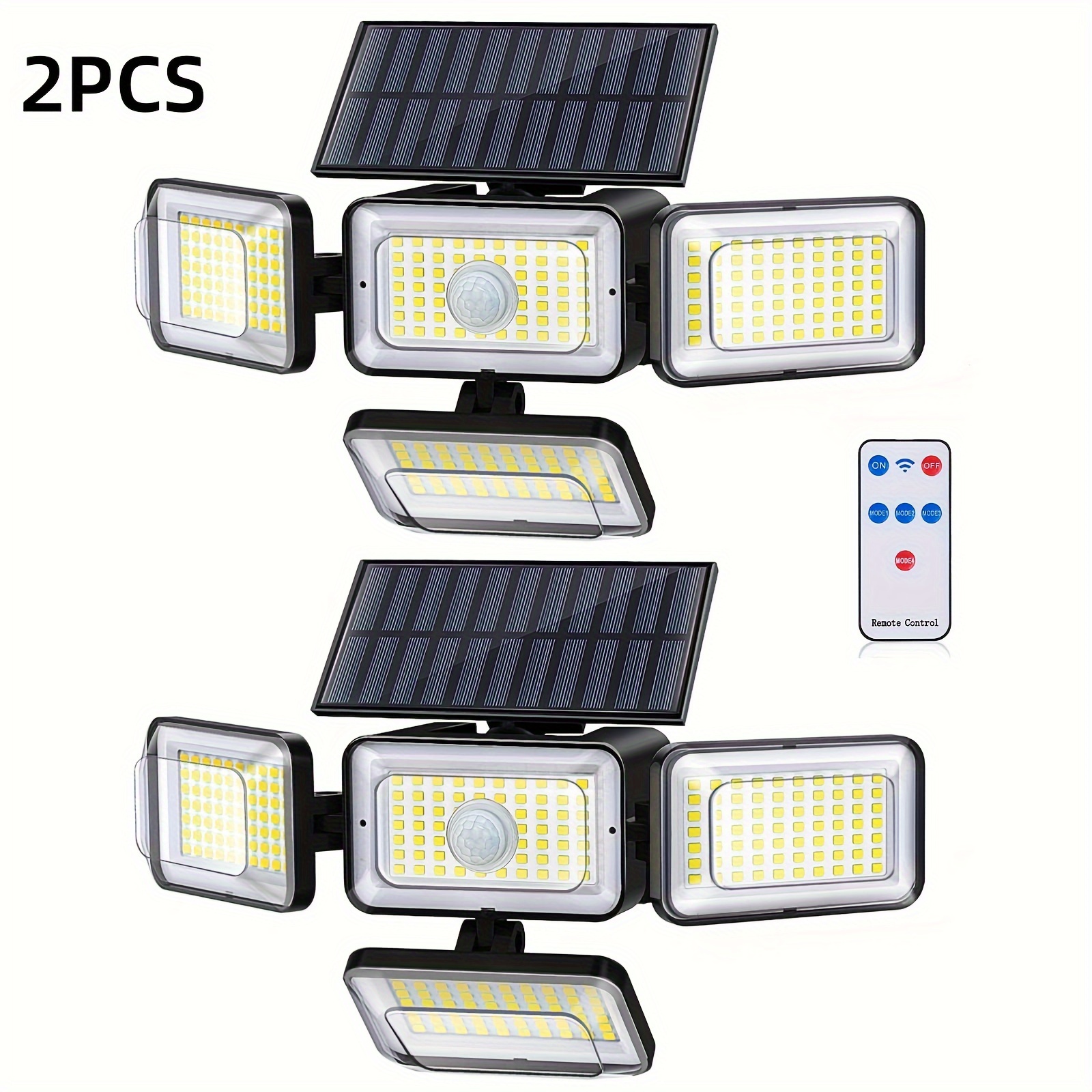 

2pcs/4pcs/6pcs Solar Outdoor Lights, Motion Sensor Outdoor Lights With Remote Control, Outdoor Courtyard Solar Lights, Can Be Used For Outdoor Courtyards, Street Lighting