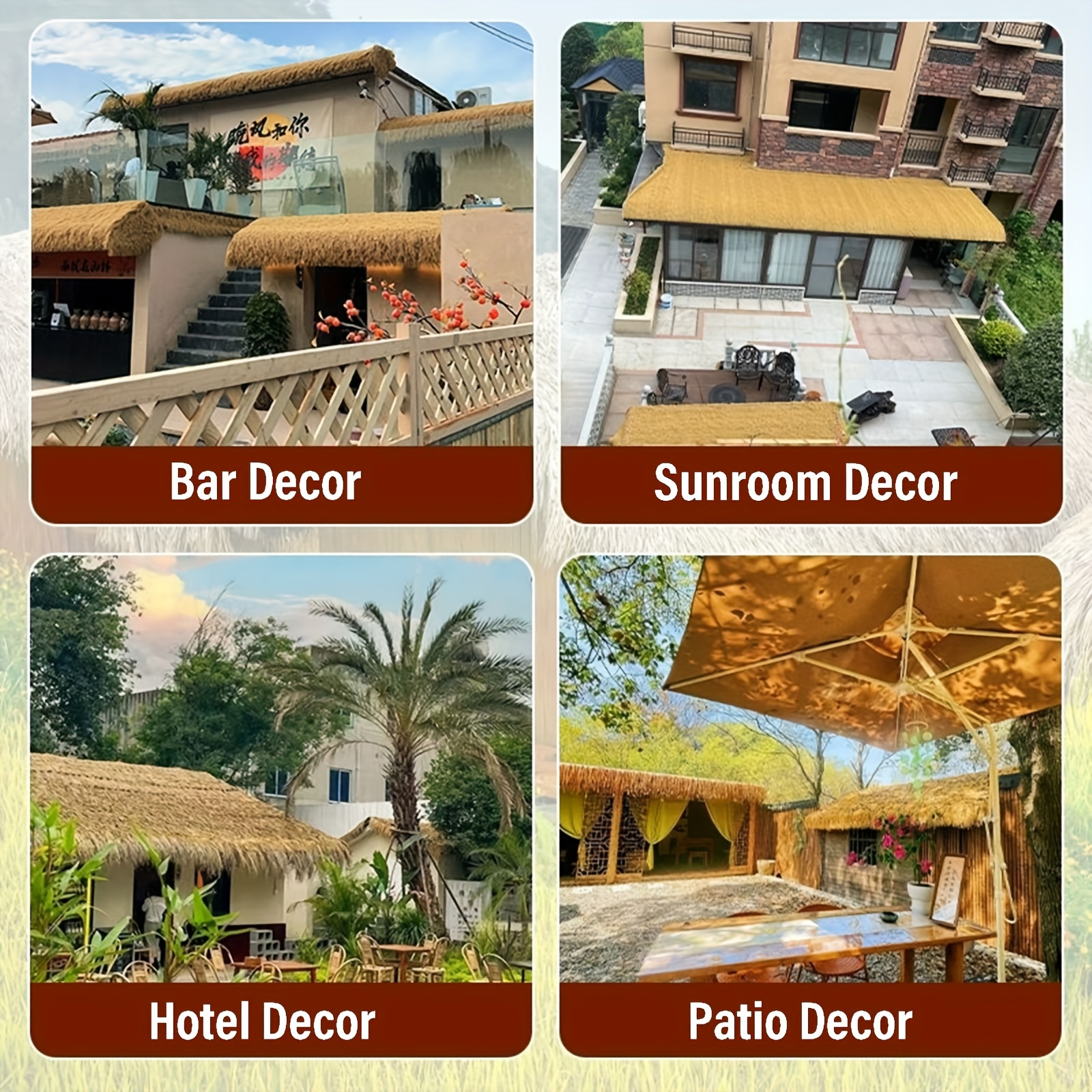 Künstliches Strohdach Rollen - Feuerfest Für Tiki-Bar & Garten