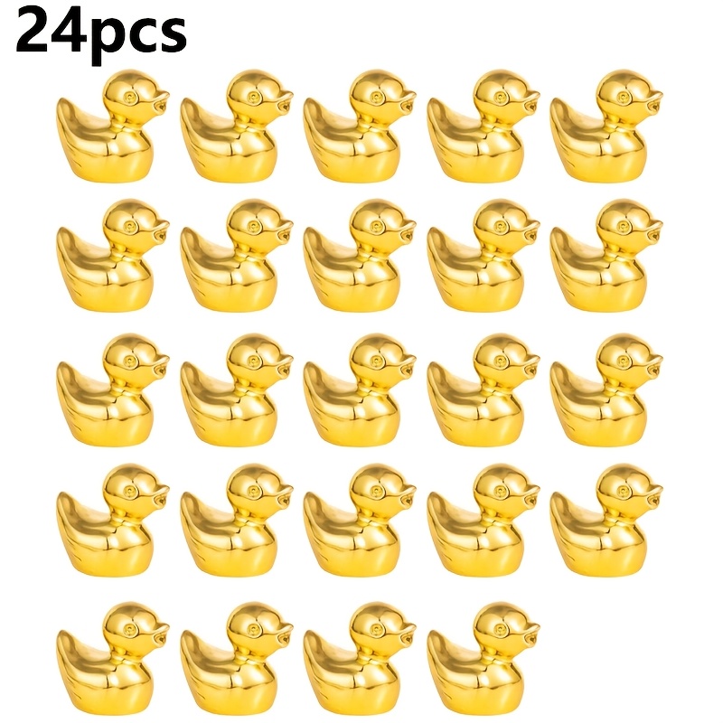 TEMU 8pcs/12pcs/24pcs Mini Golden Figurines - Resin Decorations Suitable For Desktop, Car Dashboard, Party Supplies, Gift Bag Fillers, Birthday &
