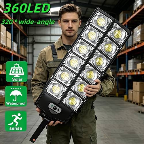 2026 new outdoor solar street light with 3 lighting and 320 degree wide angle lighting the light stays on all night ip65 suitable for courtyards streets and garages