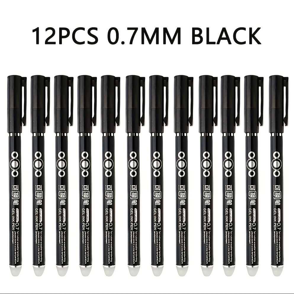 Image of 12pc,era,able Round Era,able 0.7mm Era,able Roller Ball Pen Era,able Gel Pen Era,er Pen School Supplie,office Supplie,student