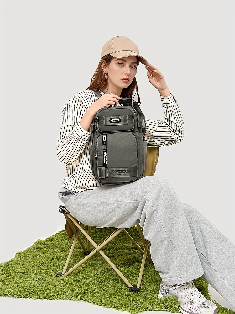 unisex chest backpack large capacity convertible crossbody handheld waist pack with multiple compartments padded shoulder straps waist clip for outdoor hiking gym travel durable casual outdoor bag 18 colors backpack for travel hiking essentials stylish outdoor gear secure zipper closure details 33
