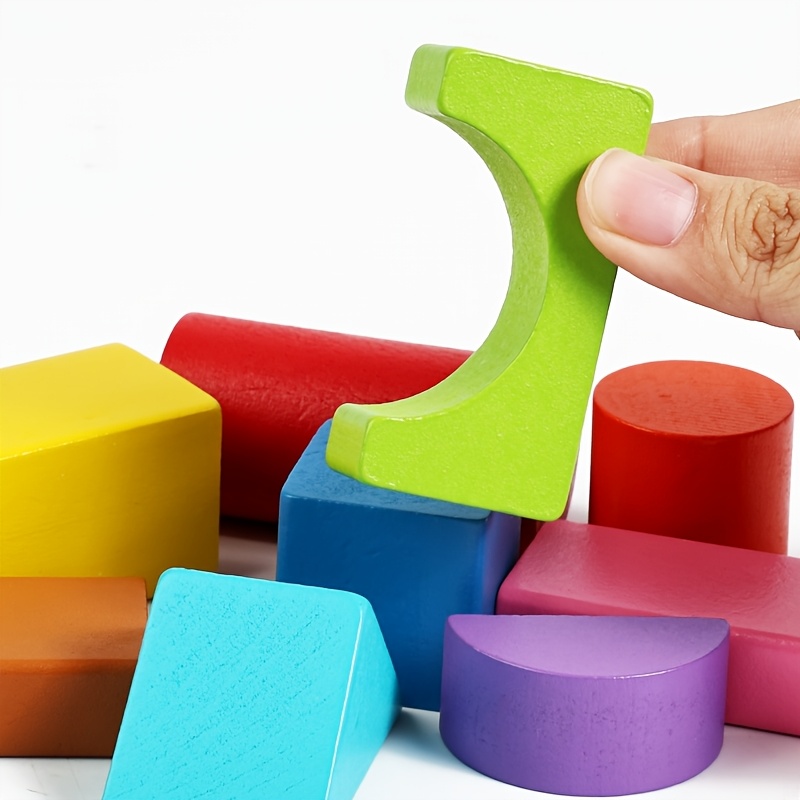 Children's Wooden 3D Spatial Construction Blocks