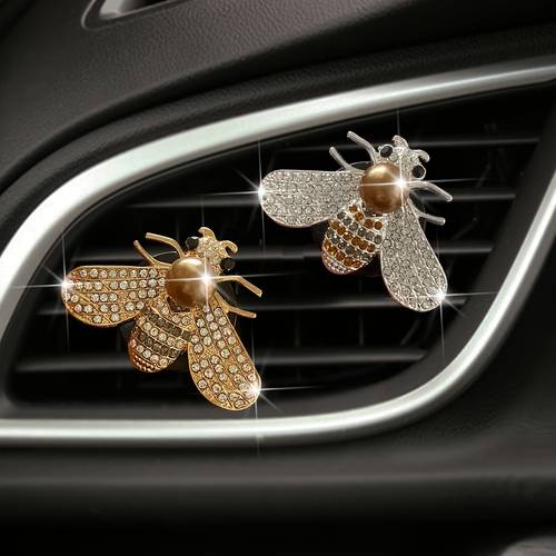 pearl encrusted car air vent aromatherapy clip cute purifier