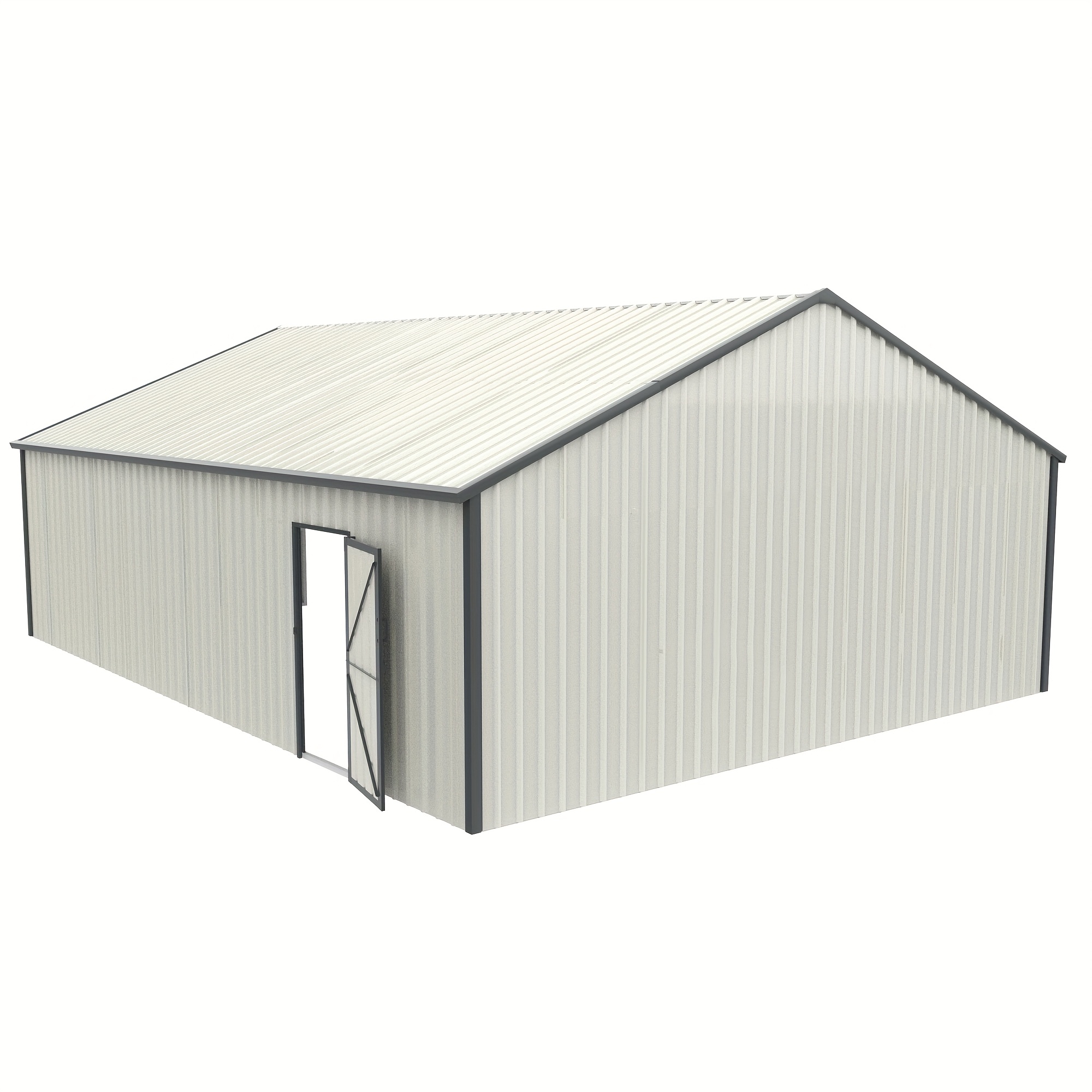 25' x 33' ft heavy duty metal garage shed outdoor workshop