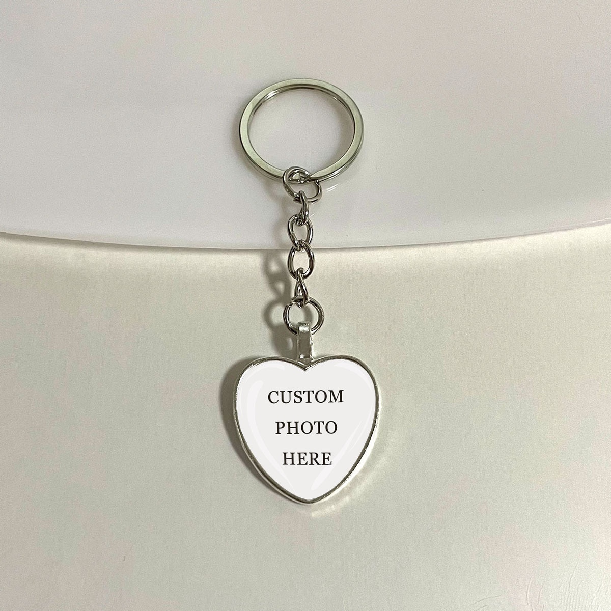 TEMU [Personnalisé] 1pc Porte-clés Photo Personnalisé Dessin Animé Anime Animal de Compagnie Couple Célébrité Image Image Circulaire Cœur Rond Ovale