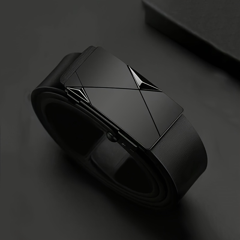 

Men's Decorative Automatic Buckle Casual Belt, Suitable For Daily Decoration