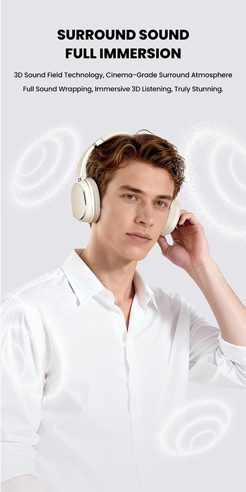 Philips Wireless Bluetooth Headphones, Over-Ear Wireless Headphones, ANC Hybrid Active Noise Cancelling Headphones, HiFi Surround Sound Over-Ear Wireless Headphones, for iPhone and Android, 80 Hours of Playtime, with Five ENC Noise Cancelling