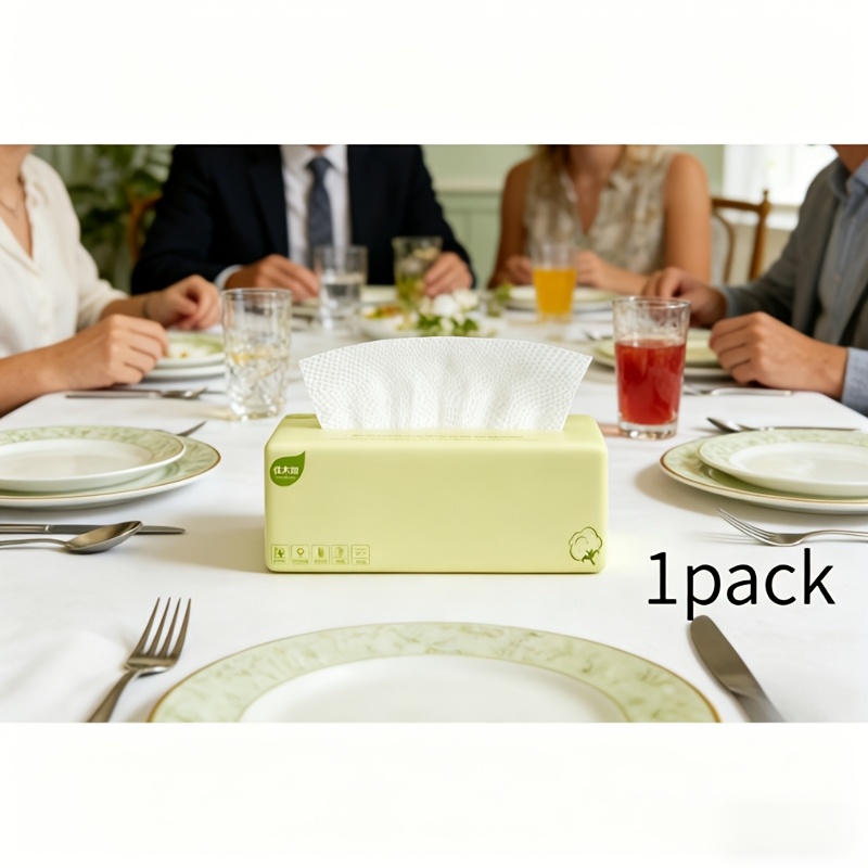 TEMU Extra-large Paper Size 21*19.8cm, 4-ply Thickened. Suitable For Face, Toilet, And Napkin Use. Durable And Absorbent, Ideal For Home, Dorm,