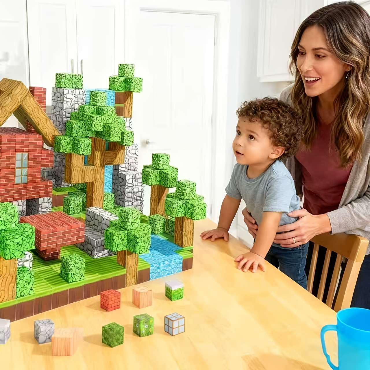 Magnetic Building Blocks Set for Future City Construction