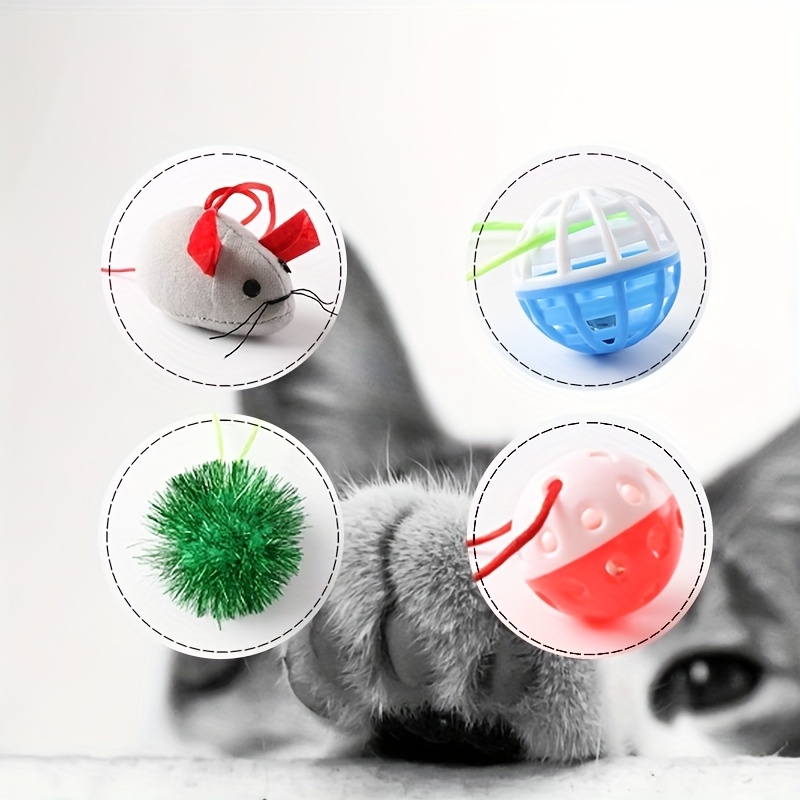 Interactive Cat Play Tent with Hanging Ball Toys & Scratching Mat