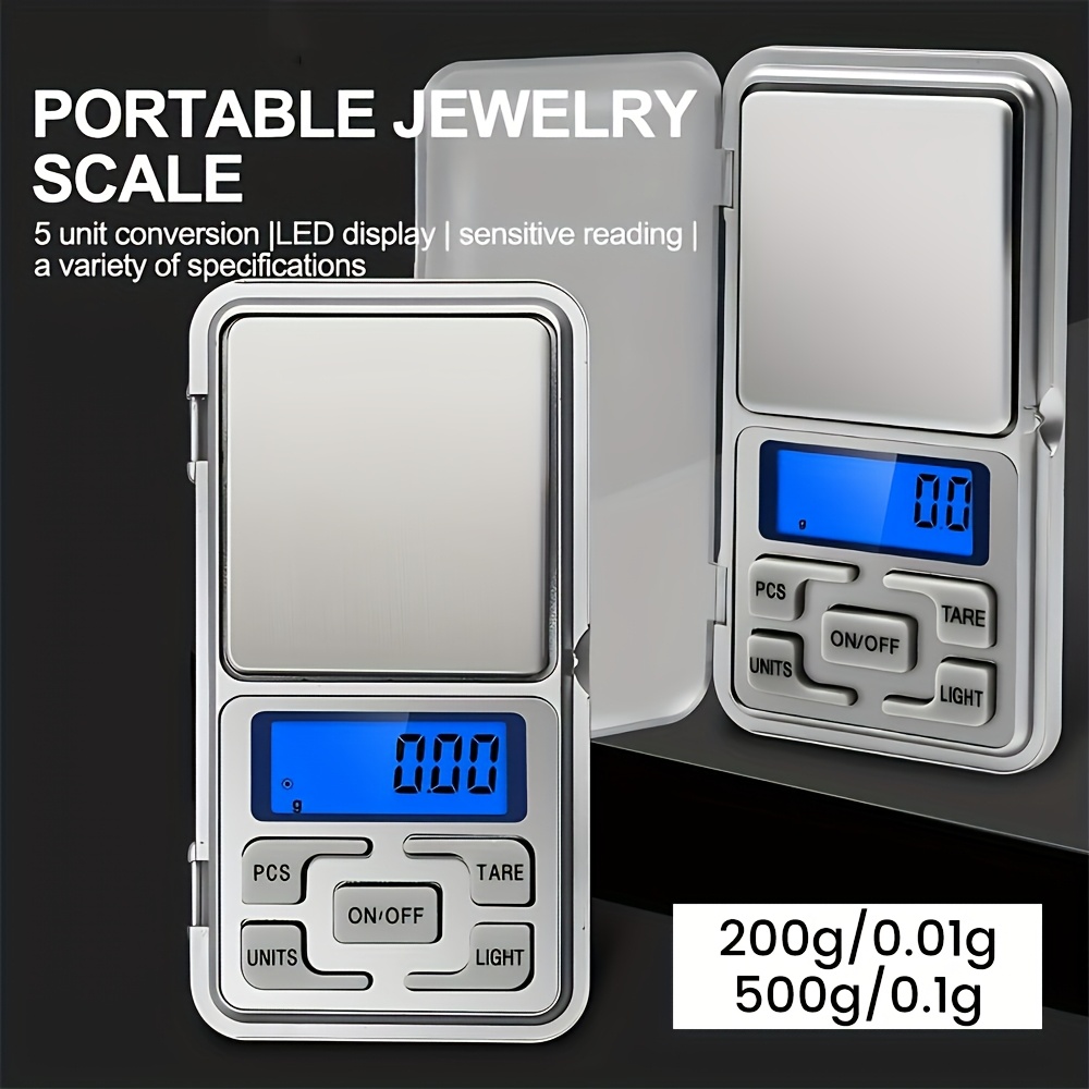 kitchen digital scale pocket scale digital gram jewelry ounce measurement jewelry scale mobile scale with backlit lcd food weighing scale with a precision of 200g 0 01  mini scale   2 aaa batteries not included Product details 0