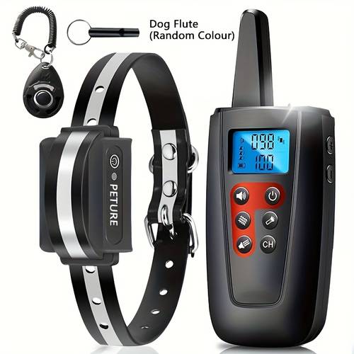 dog training collar with remote 3300ft range with out electric shock function whistle and dog training clicker anti barking device 3 dog training usb charging suitable for 5 100lbs small medium large dogs
