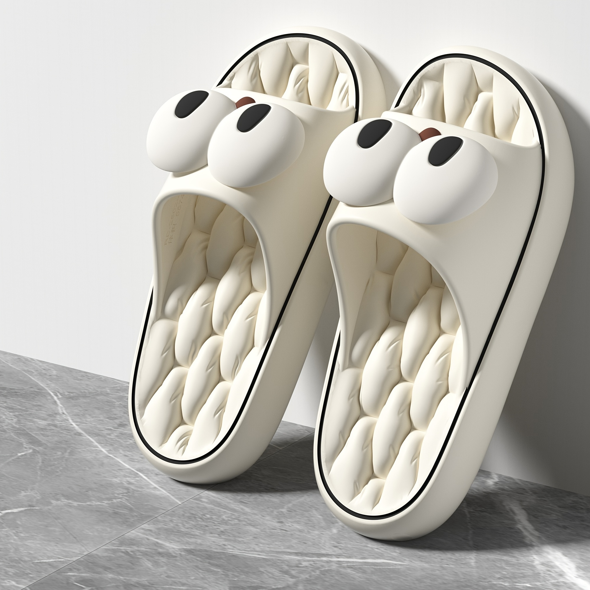 2025 New Casual Slippers with Large Eyes Design - Non-Slip, Thick Sole, EVA Material, Perfect for Indoor & Outdoor Use, Odorless, Comfortable, And Stylish