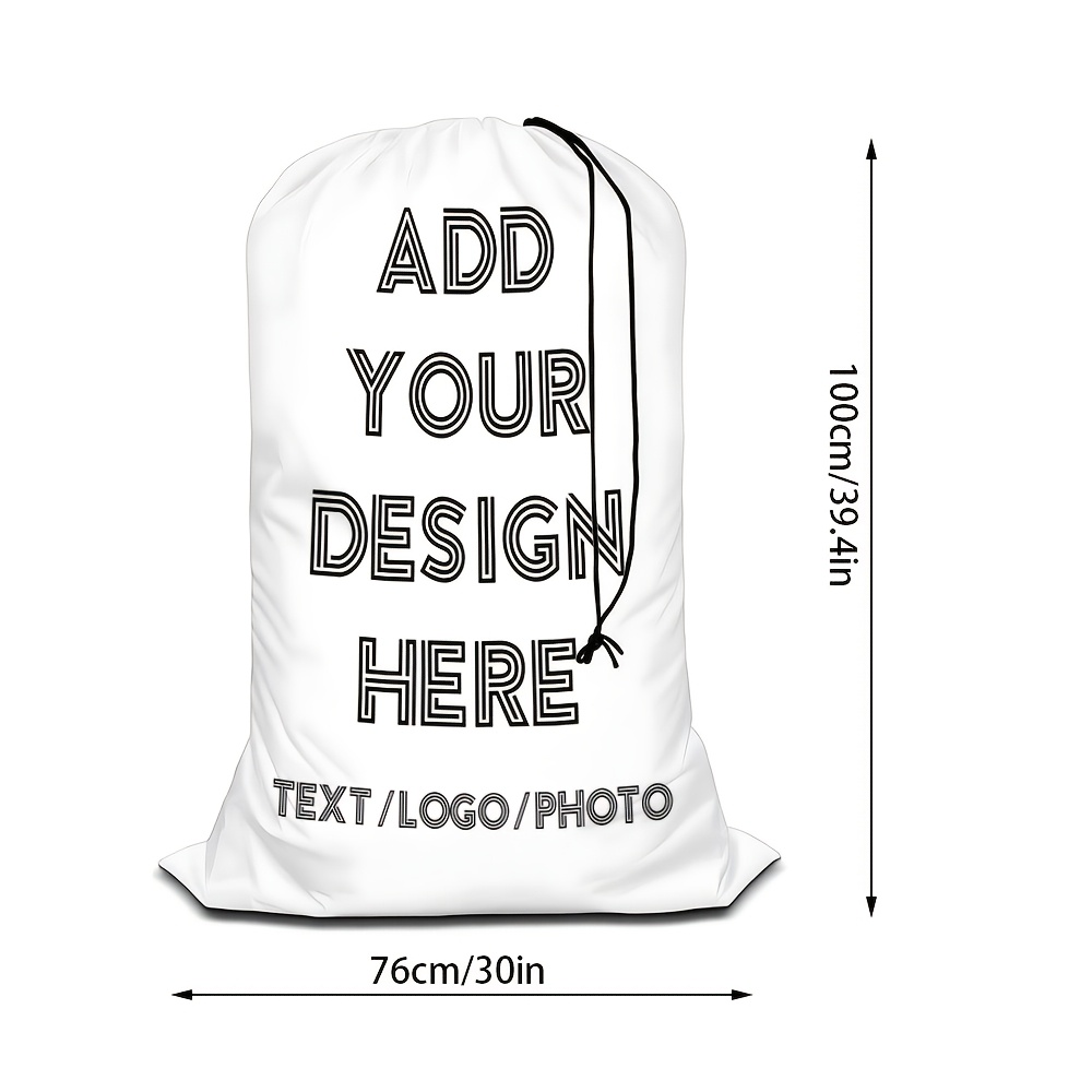 TEMU Customize A Large Drawstring Laundry Bag, A Personalized Laundry Bag Featuring Your Photo, A Storage Bag, A Dirty Clothes Sorting Bag, Suitable