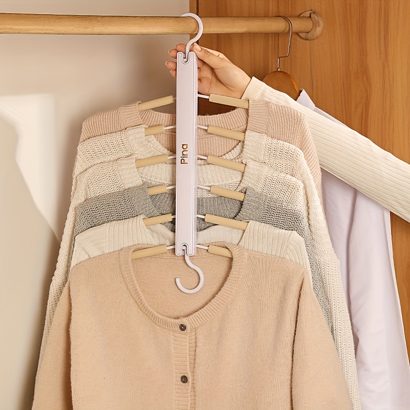 Image of Space- Multifunctional Clothes Hanger Hook, Office Compartment Hook, Home Wardrobe Storage Artifact, Hanging Clothes Rack, Folding Support