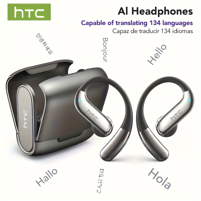 Htc Ne23 Ai Wireless Translation Earbuds Supports Real-time Translation Between 135 Languages, Featuring Extended , And High-definition Noise Cancellation. Suitable For All Including Sports