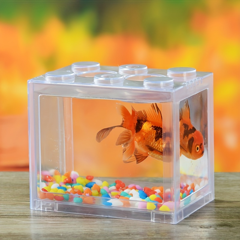 Transparent Small Fish Tank Transparent Plastic Round Ball - Temu