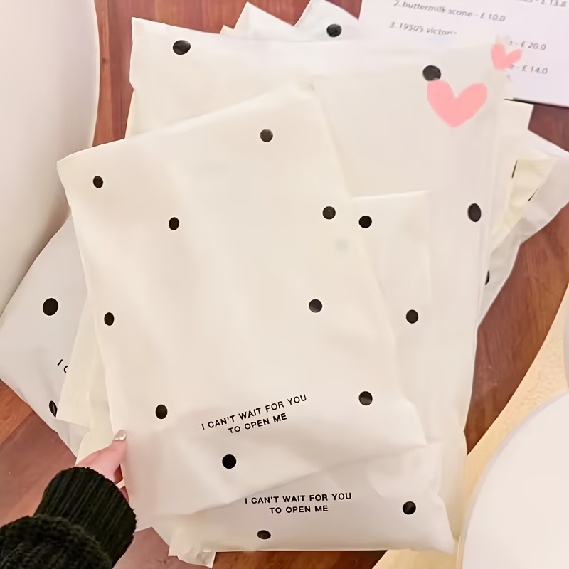 Image of 20pcs Thick And Durable White Dot Bags - Thick And Durable Reusable Envelopes, Perfect For E-commerce, Office, Mailing, Gift Packaging, Mail Bags, And Office Supplies.