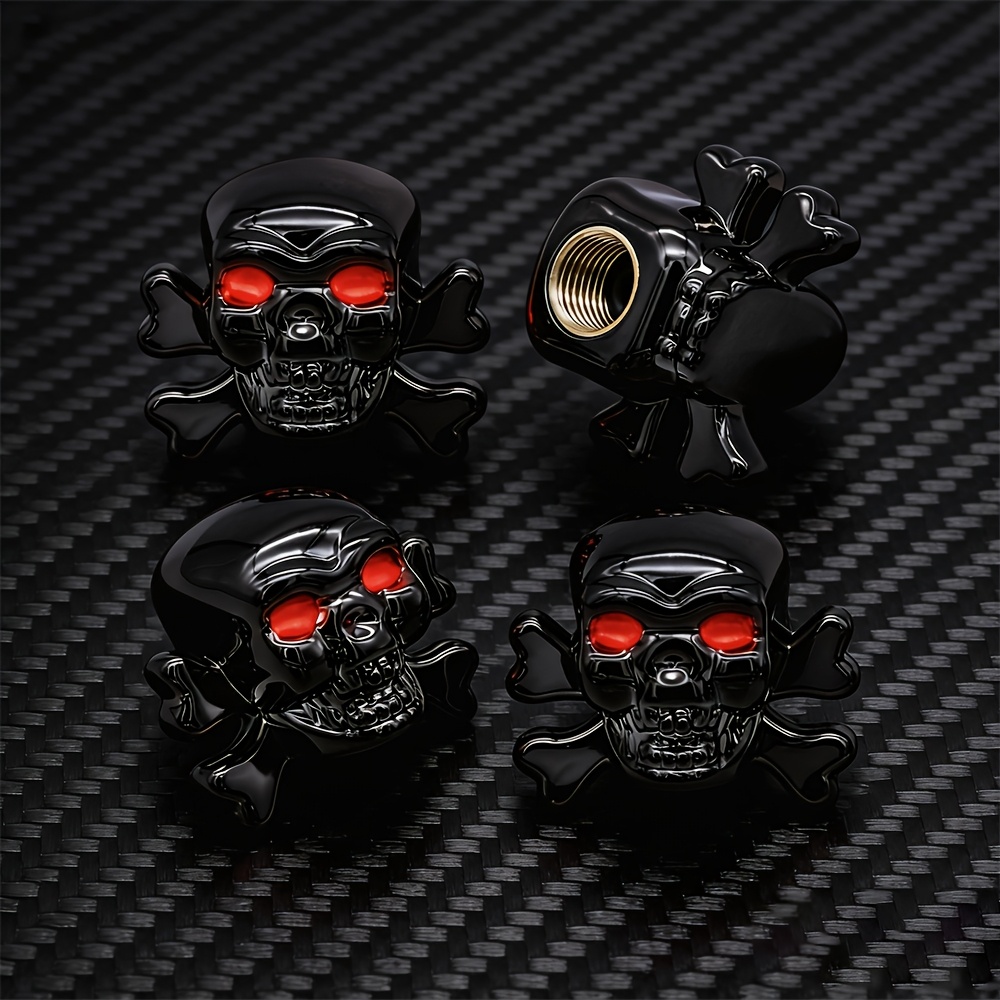 Set Of 4 -themed Tire Valve Caps, Designed To Keep , Suitable For Cars, Suvs, Bicycles, Trucks, And Motorcycles