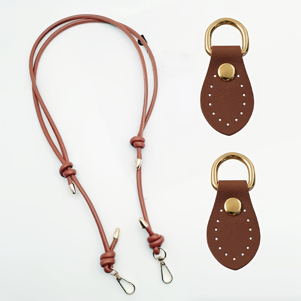 TEMU Kit de 3 pièces (sangle à poignée avec crochet de plaque dorée + 2 boucles de ) pour fabrication de portefeuilles et sacs à main, crochet pour