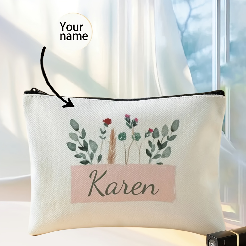 personalisierte blumen make up tasche anpassbar namen Temu Germany