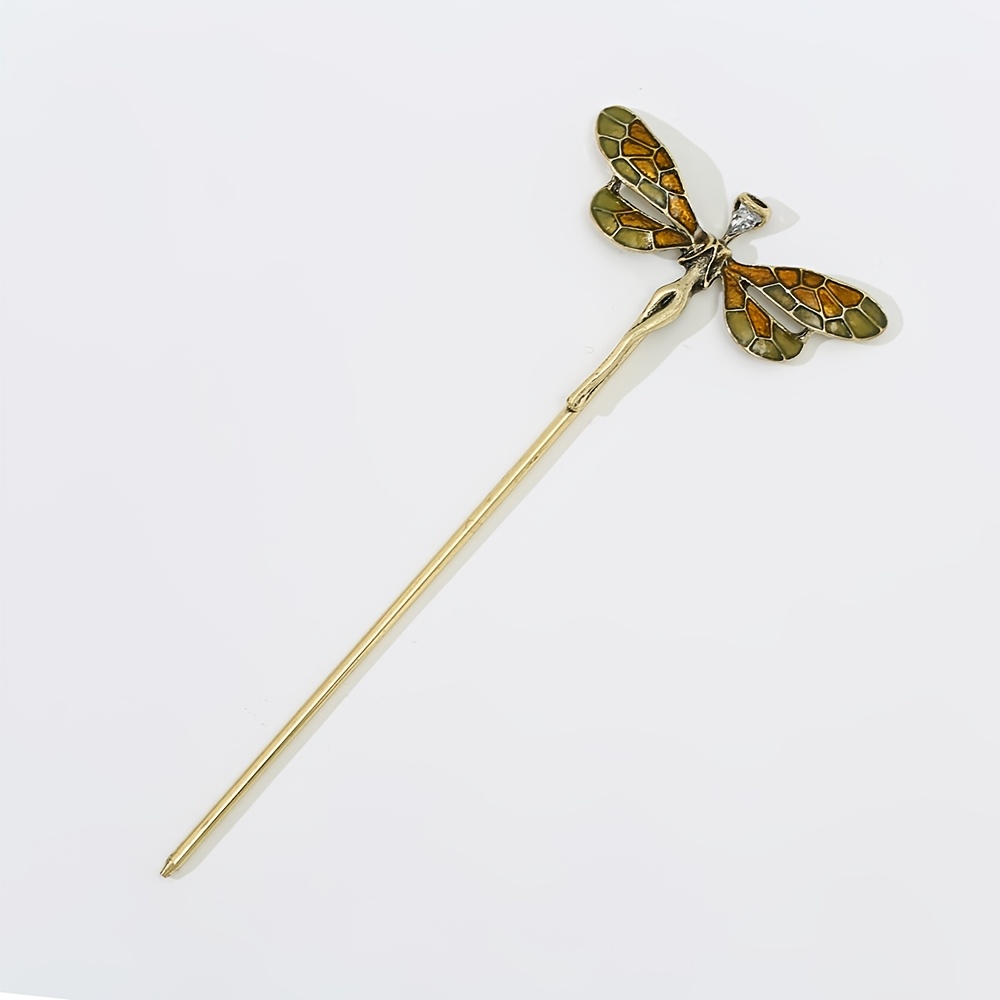 Image of Vintage Minimalist Fairy Glaze Hairpin With A Stylish Copper Rod, Hairstyles And Traditional Costume Additions