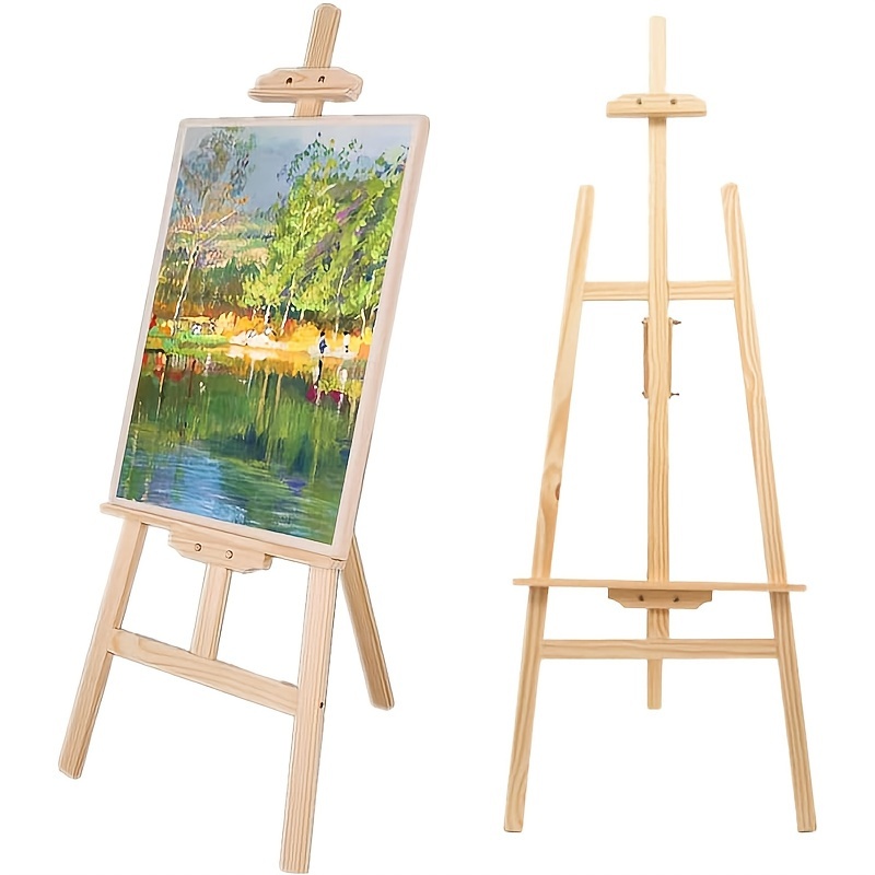 

Artist Easel, Wooden Easel Stand For Wedding, Easel Display Stand, 1.5m Easel Adjustable Drawing Painting Holder, Folding , Canvas Stand Portable Easel For Painting Wedding Display Exhibition, Easy To