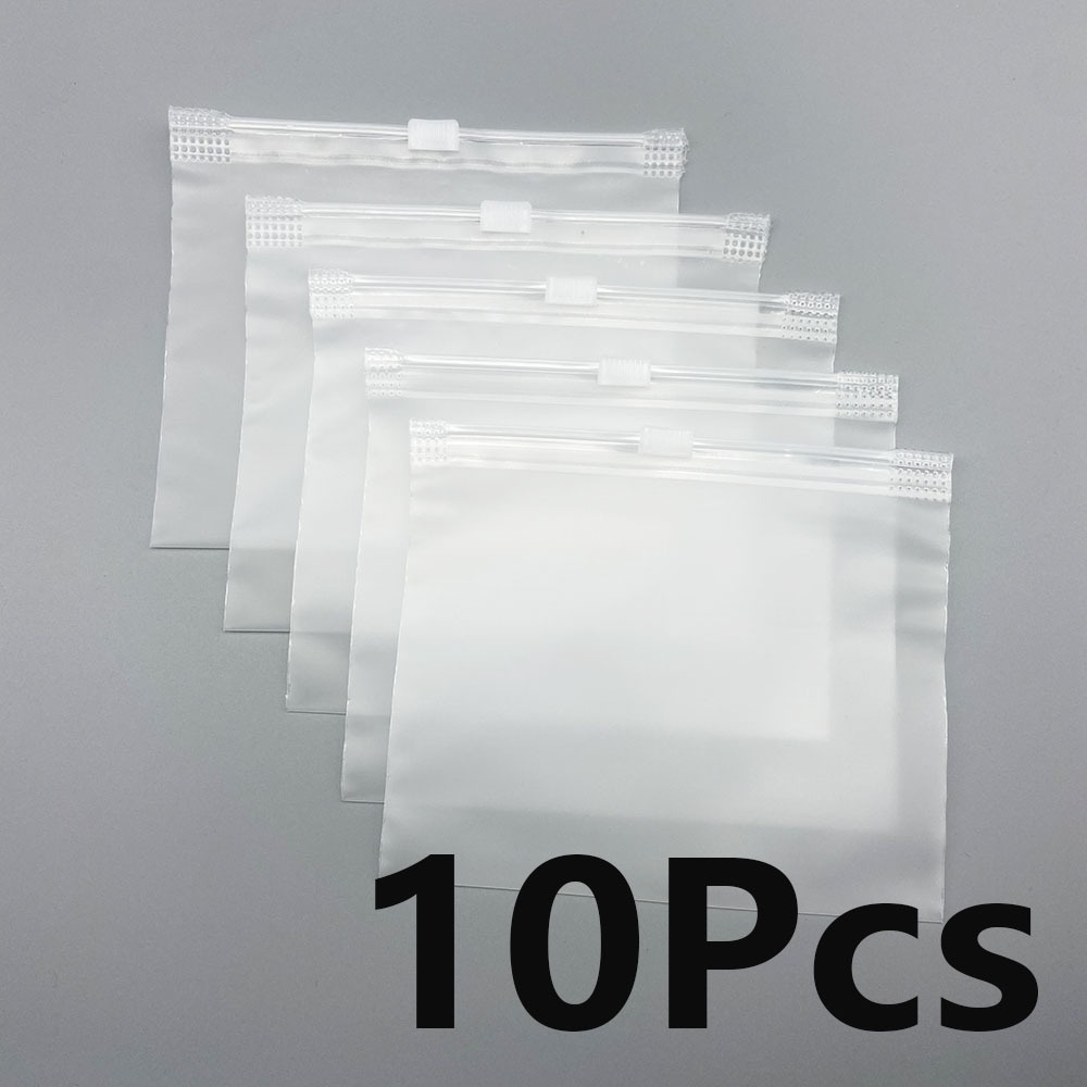 Image of 5/10/20pcs Reusable Jewelry Storage Bags, Frosted Zipper Pouches, Dustproof Organizer Bags, Suitable For Small Items, Multifunctional, Portable, Travel Essentials, Jewelry Rolls