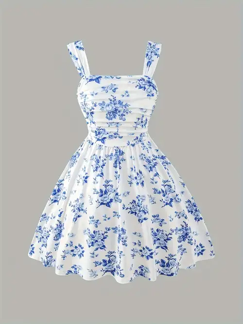 blue floral dress girls sold on Temu United States blue floral dress girls sold on Temu United States