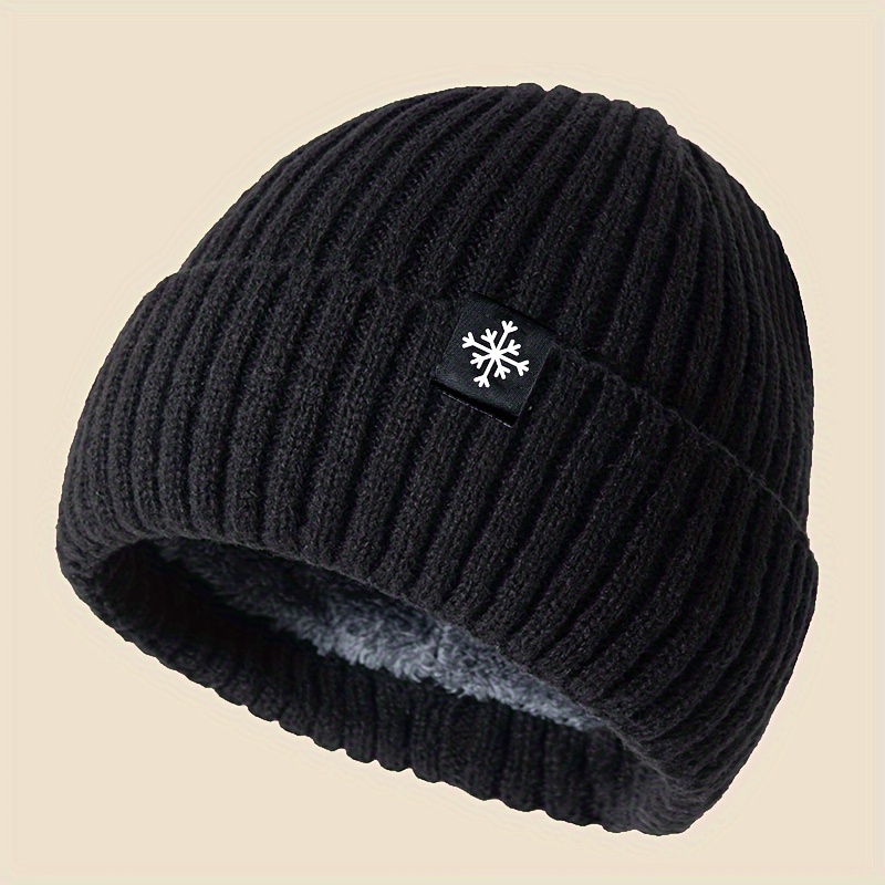 TEMU Fleece-lined Beanie - , Windproof & For Men And Women | Gift For Cold