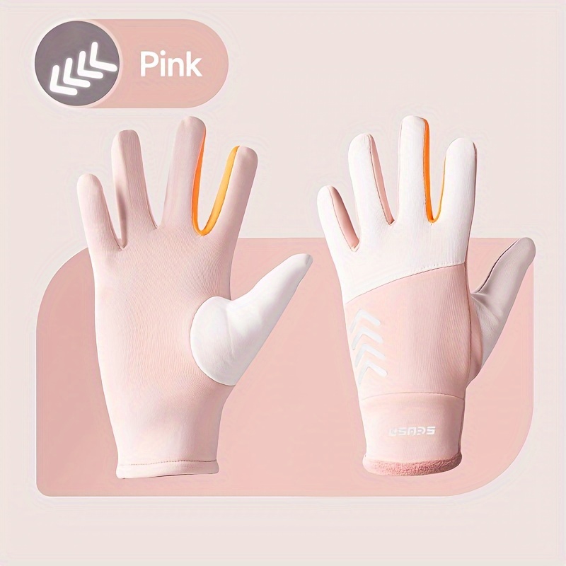Image of Pair Of 's Winter Outdoor Warm Sports Gloves, Suitable For Aged 4-13
