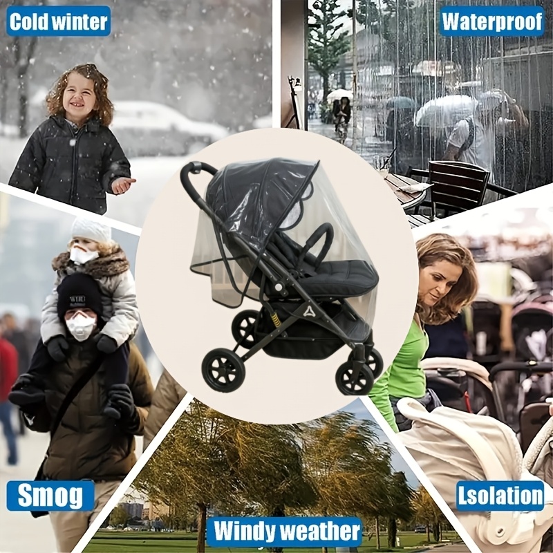 Rain Cover for Strollers, Wind and Rain Protection