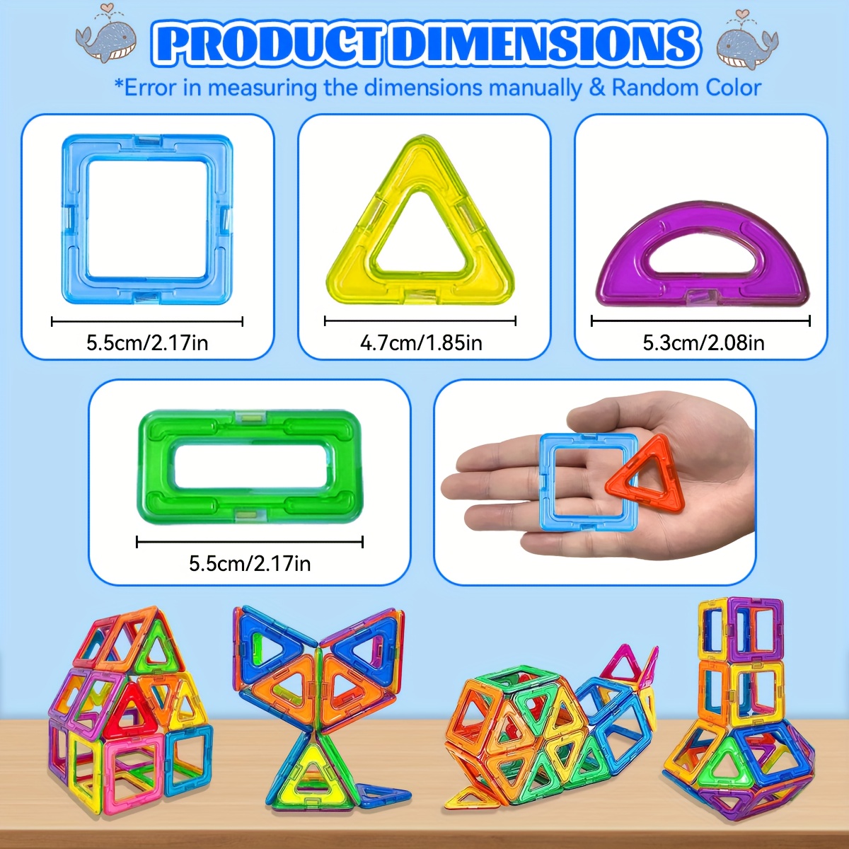 Kinderen Magnetische Bouwblokken Set 40/80/100 stuks, STEM Educatie Bouwspeelgoed, ABS Materiaal, Verbeter de Handvaardigheid van Kinderen, Creatief Leerpuzzel Cadeau voor Kerstmis, Kerstcadeautjes