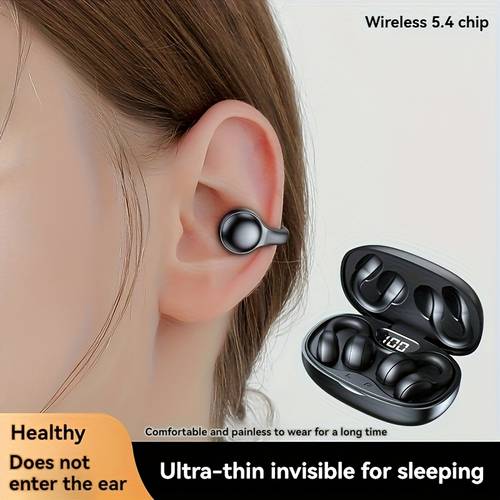 2025 newest style earhook wireless earphones air conduction bt ear clip wireless noise cancelling sports talking long headphones