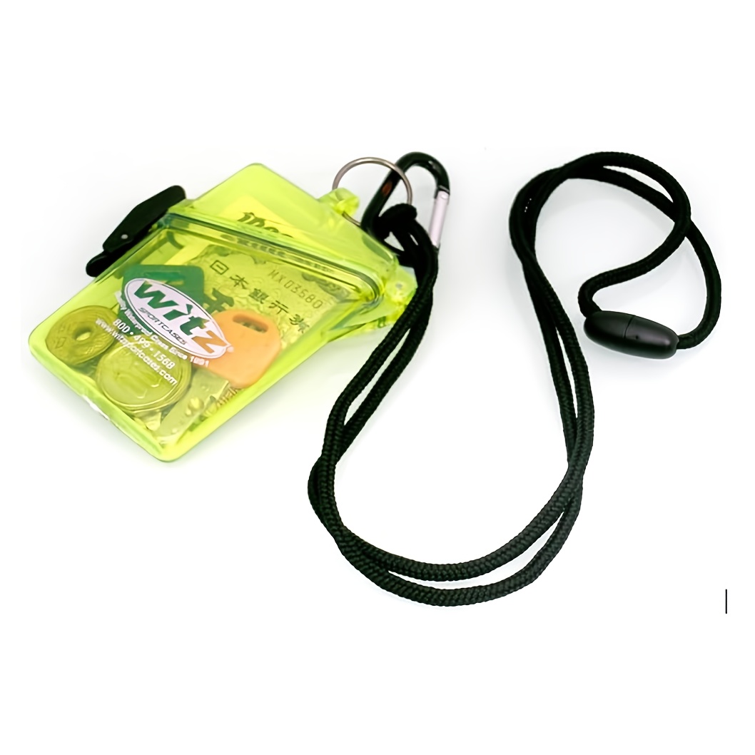 

1pc Waterproof Id Badge Holder Case, Plastic Material With Lanyard For