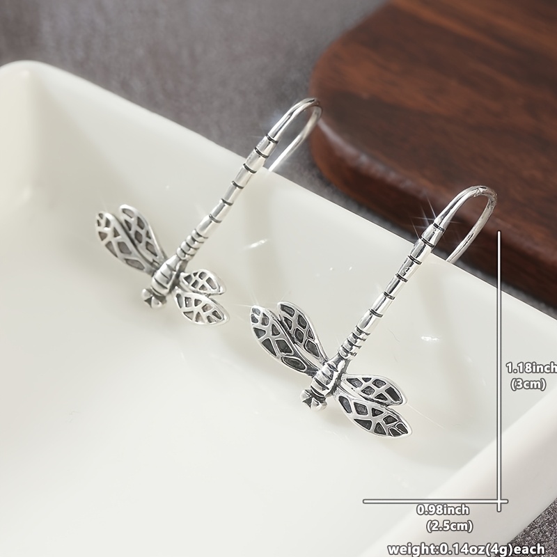 Women's Fashionable Retro Dragonfly Pendant Earrings, Wedding Gift