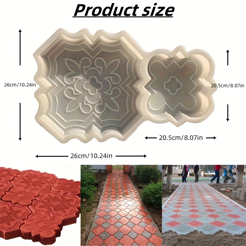Lotus Shaped Stepping Stone Mold - Reusable Concrete Mold For Garden Paths & Sidewalks