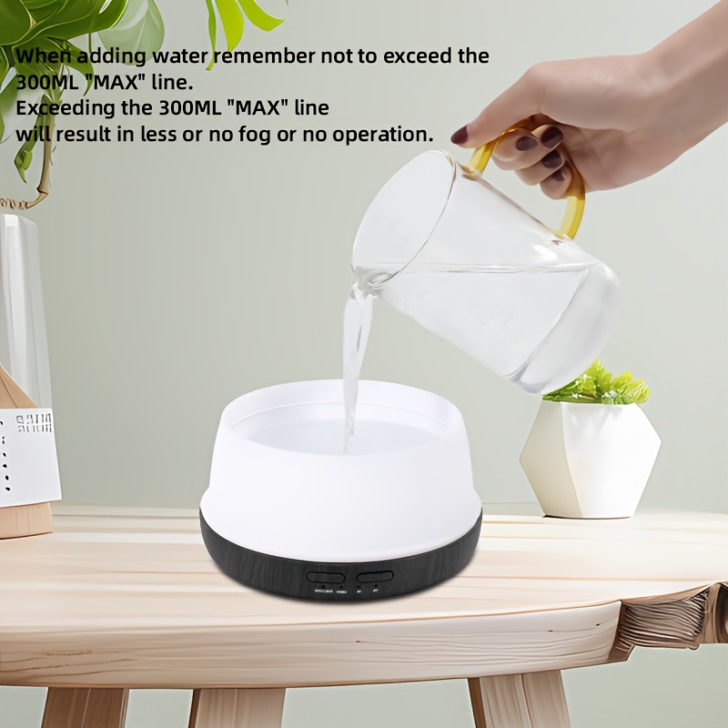 Diffuseur d'Aromathérapie Ultrasonique SPLITSKY 300 ml, Humidificateur d'Air USB sans Parfum avec Télécommande, Minuterie d'Arrêt Automatique, Matériau ABS, pour Usage Domestique
