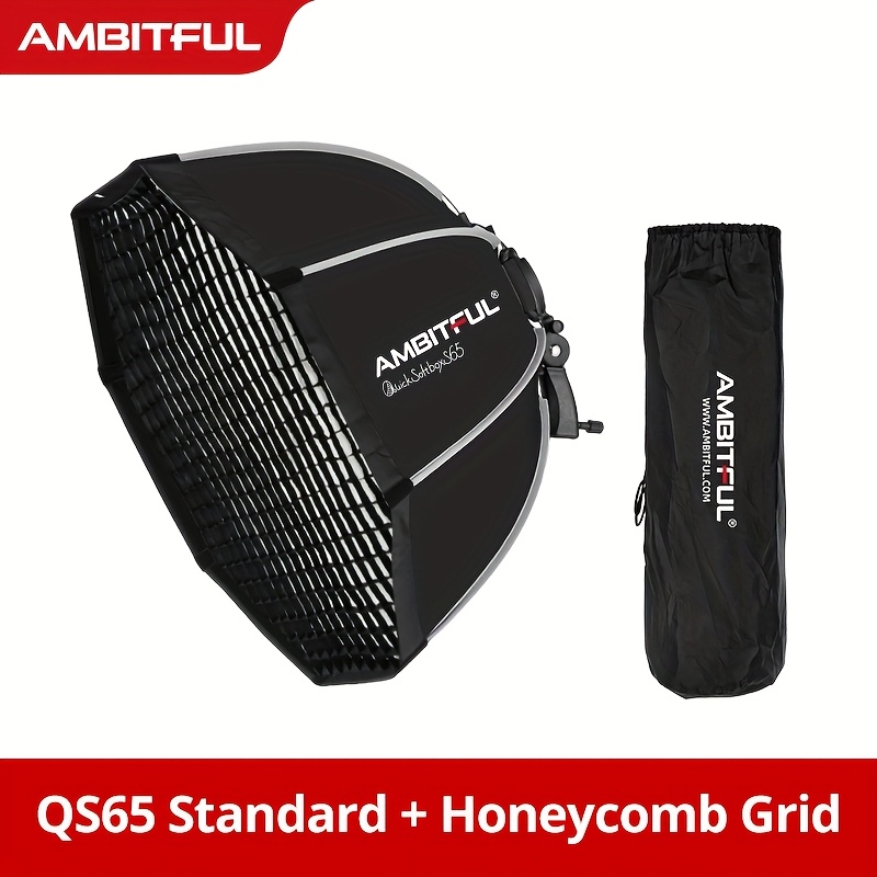 Ambitful 65cm 90 Cm Photography Board Flash Octagonal Umbrella Softbox Setup Flash Softbox + Honeycomb Grid For Studio And Outdoor Photography (65cm 90 Cm)