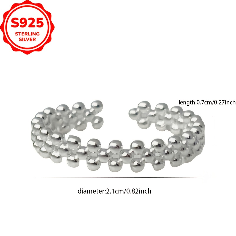 Minimalist Silver Bead Connection Ring for Women