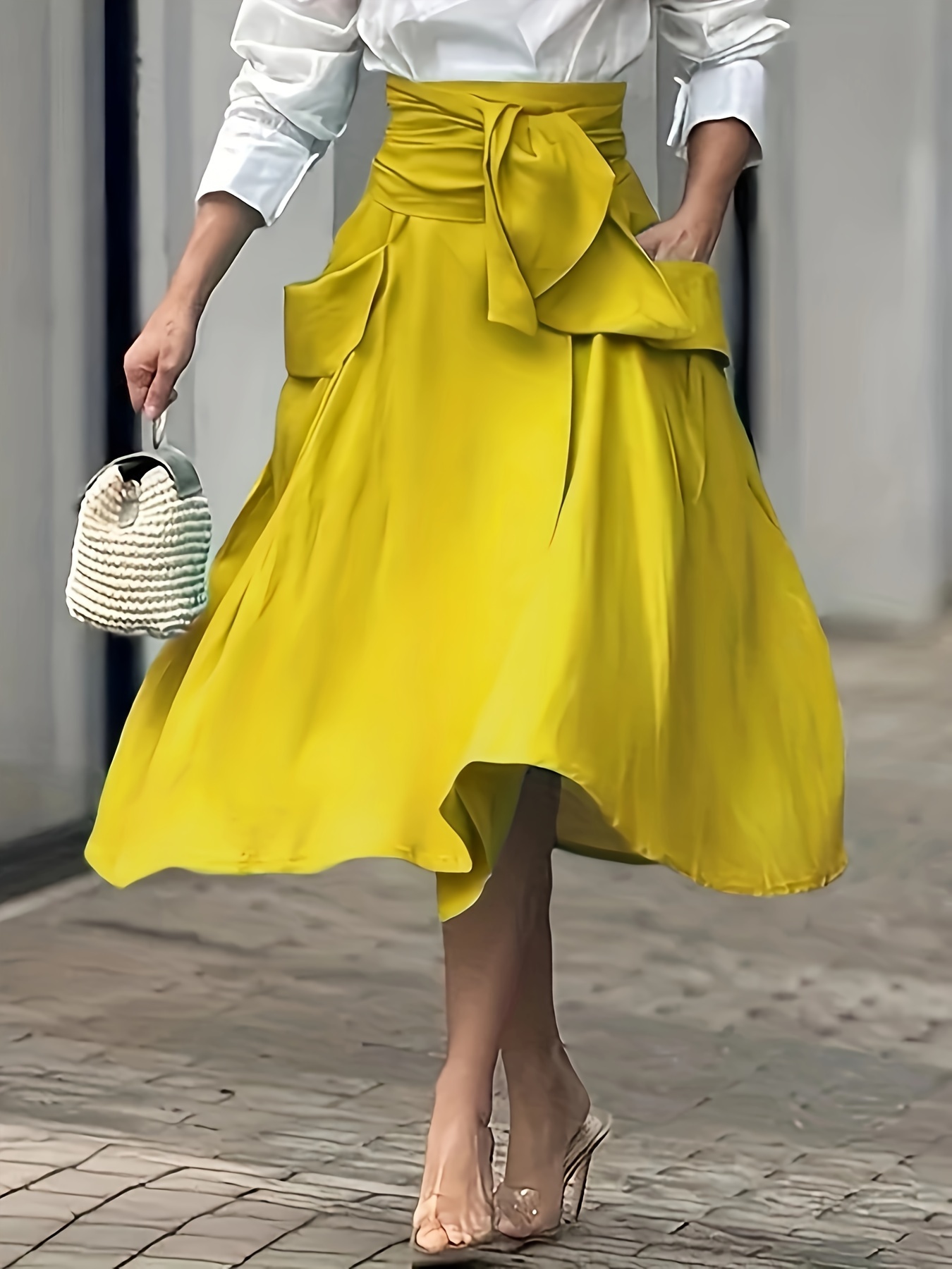 Mustard Yellow Skirt Maxi Skirt Outfit Mustard Gingham Skirt