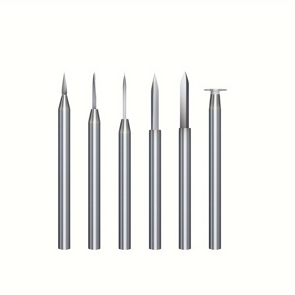 

6pcs Woodworking Carving Knife Set With 2.35/3.0mm - Steel, Cone-shaped Cutting Tools For Engraving, Lettering &