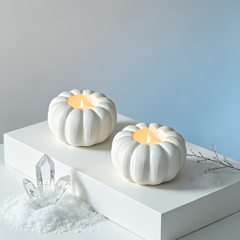 TEMU 2 portacandele a forma di zucca, decorazioni adatte per il Ringraziamento, Halloween, Natale, ornamenti da tavolo, decorazioni per riunioni di
