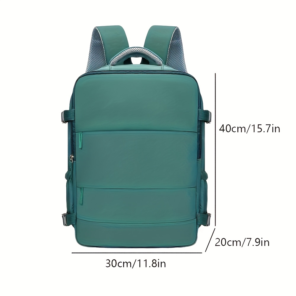 TEMU Business Travel Boarding Backpack For Men, Cabin Luggage Carry-on Bag, Solid Color Casual Large-capacity Travel Backpack, Men's Commuter Laptop