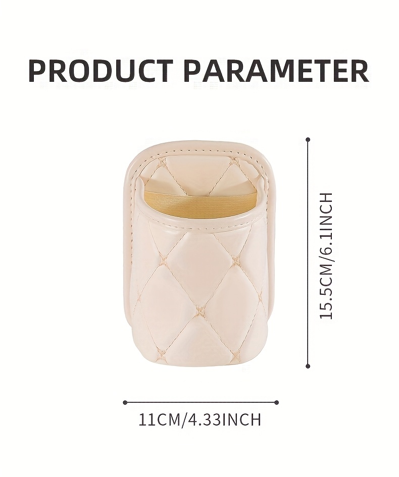 1pc pu leather car cup holder multifunctional car door hanging storage bag put umbrellas and throw out the trash     fits most cars Product details 6