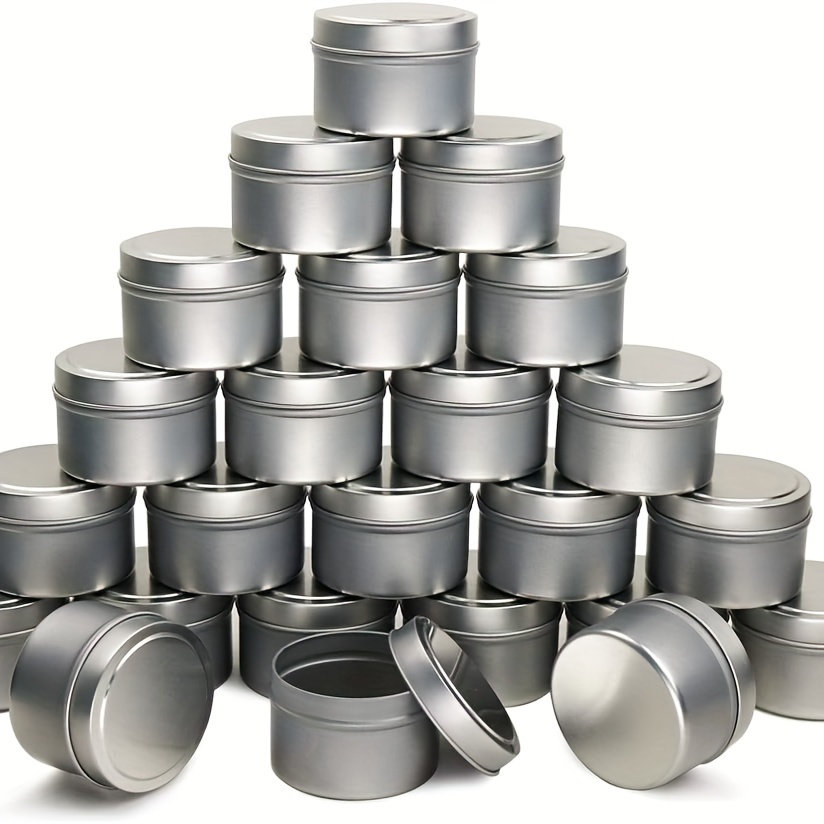 24-pack 4oz Metal Candle Tins With Lids - Heavy-duty Iron Storage Jars Suitable For Candle Making, Wax, Dye & Fragrance (no Oils/), Diy Crafts, Candy Containers - - Use, 24 Jars In Pack
