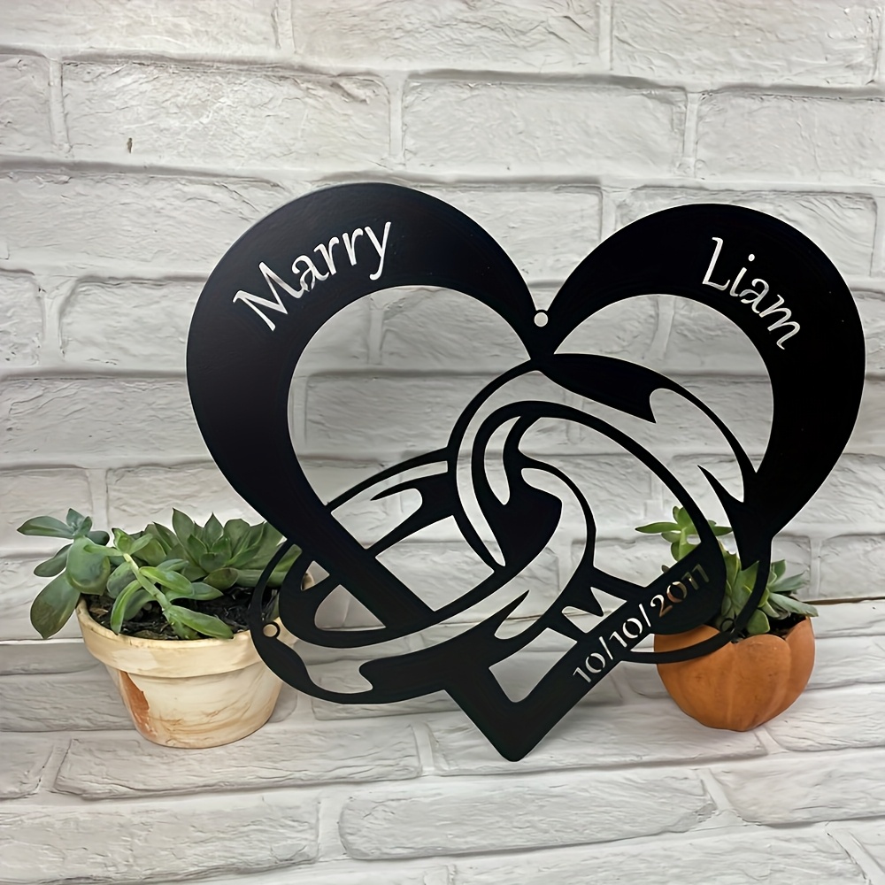 Customizable Heart-Shaped Metal Wall Art